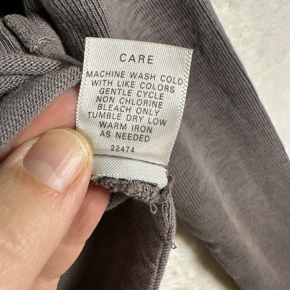 Madewell Hi-Line Moto Jacket Women's L Gray Crop 100% Cotton - Picture 4 of 11